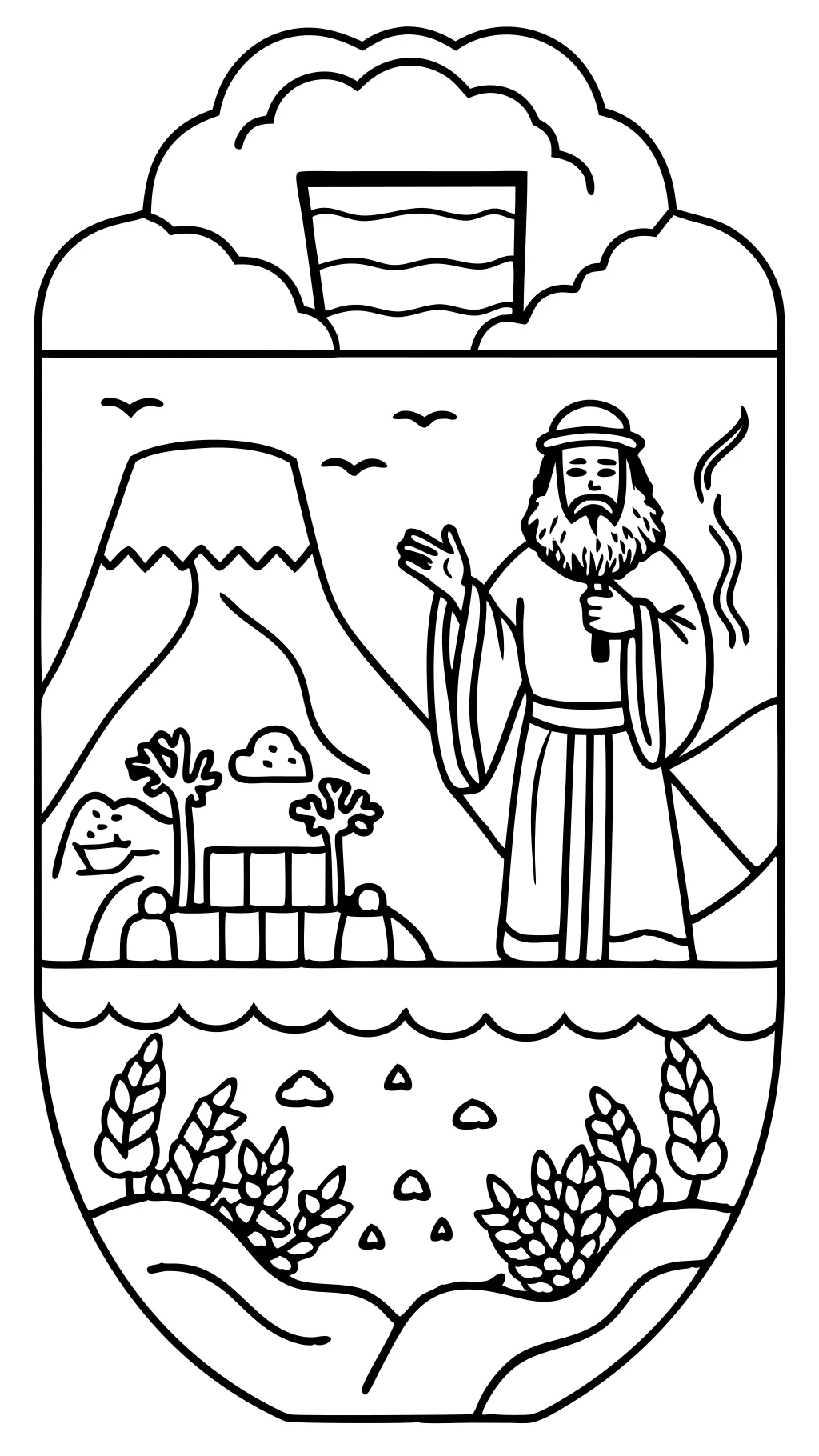 coloring pages of moses